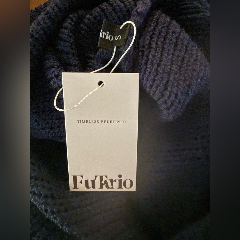 Chic Navy Knit Jumpsuit/Cover-Up - Picture 7 of 9